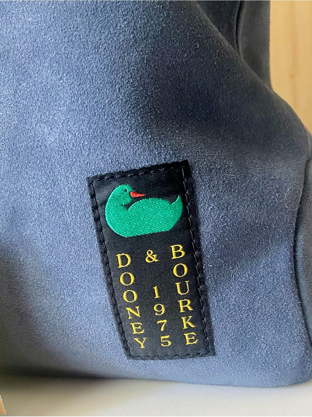 Dooney & Bourke Blue Suede Hobo Bag - Picture 4 of 7